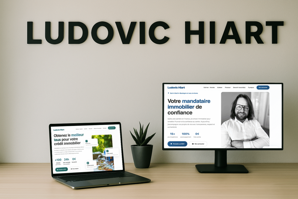 Étude de cas : Création du site et stratégie SEO pour Ludovic Hiart, conseiller immobilier IAD