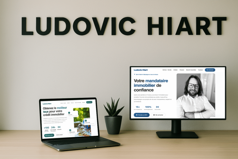 Étude de cas : Création du site et stratégie SEO pour Ludovic Hiart, conseiller immobilier IAD