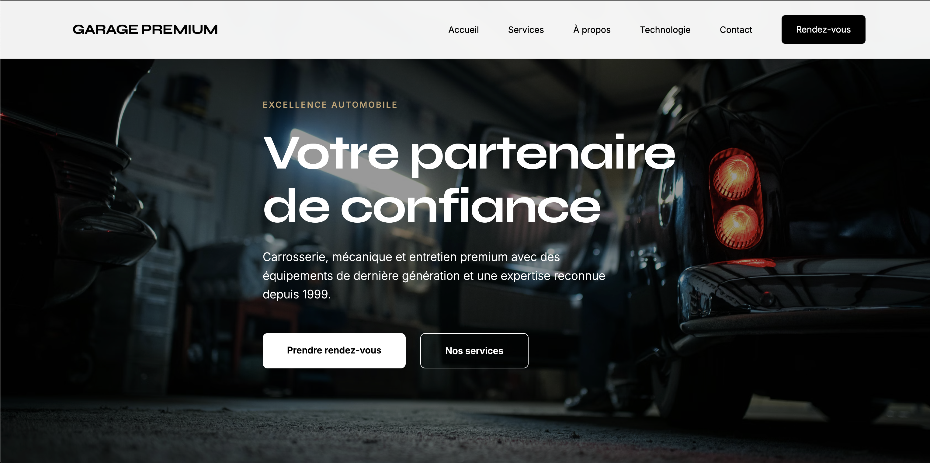 Template Garage Prestige