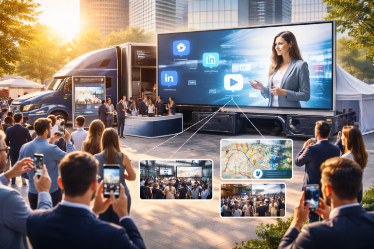 Vidéo et roadshow : la stratégie qui multiplie les points de contact