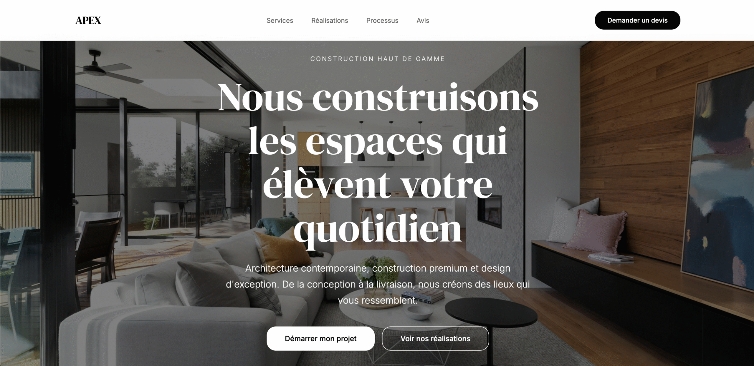 Template Architecte Moderne